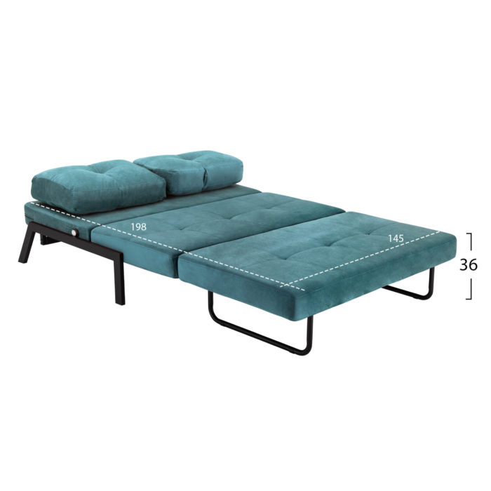 ΚΑΝΑΠΕΣ ΚΡΕΒΑΤΙ CONSTANCE HM3079.15 ΒΕΛΟΥΔΟ MENTA 2½ ΘΕΣΙΟΣ 151x92x66Υεκ.-3