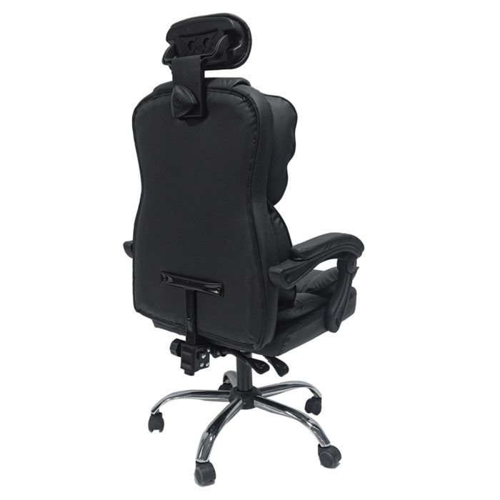 ΚΑΡΕΚΛΑ ΓΡΑΦΕΙΟΥ OCTAVIUS HM1202 ΜΑΥΡΟ PVC & NYLON-ΜΕΤΑΛ.ΧΡΩΜΙΟ ΒΑΣΗ 52x55x128Υεκ-5