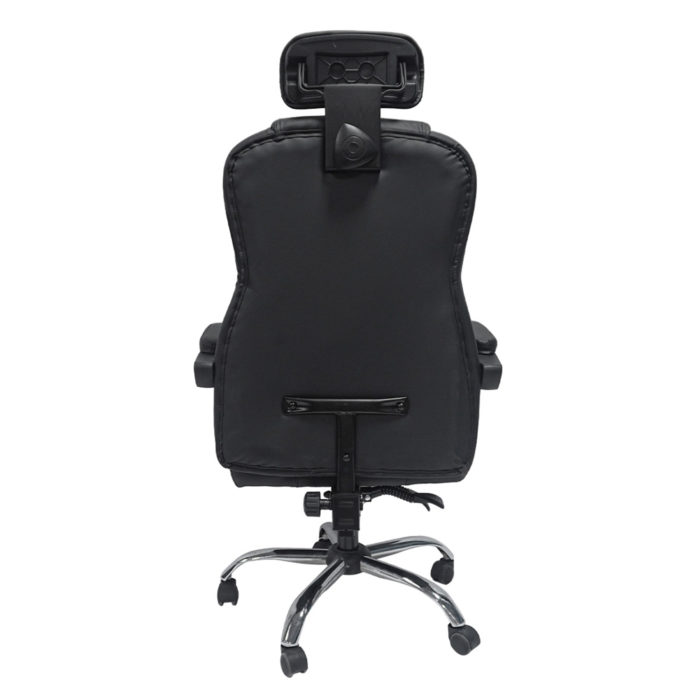 ΚΑΡΕΚΛΑ ΓΡΑΦΕΙΟΥ OCTAVIUS HM1202 ΜΑΥΡΟ PVC & NYLON-ΜΕΤΑΛ.ΧΡΩΜΙΟ ΒΑΣΗ 52x55x128Υεκ-6