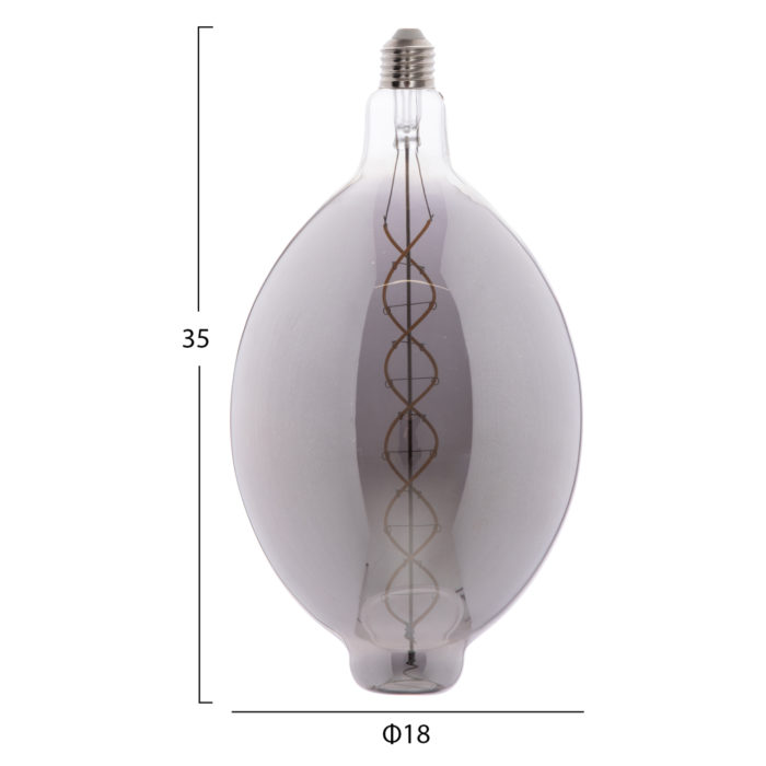 ΛΑΜΠΤΗΡΑΣ LED FILAMENT 8W E27 3000K SMOKE DIMMABLE HM4051.03-2