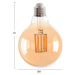 ΛΑΜΠΤΗΡΑΣ GLOBO LED FILAMENT 12W E27 3000K ΧΡΥΣΟ HM4049.02-2