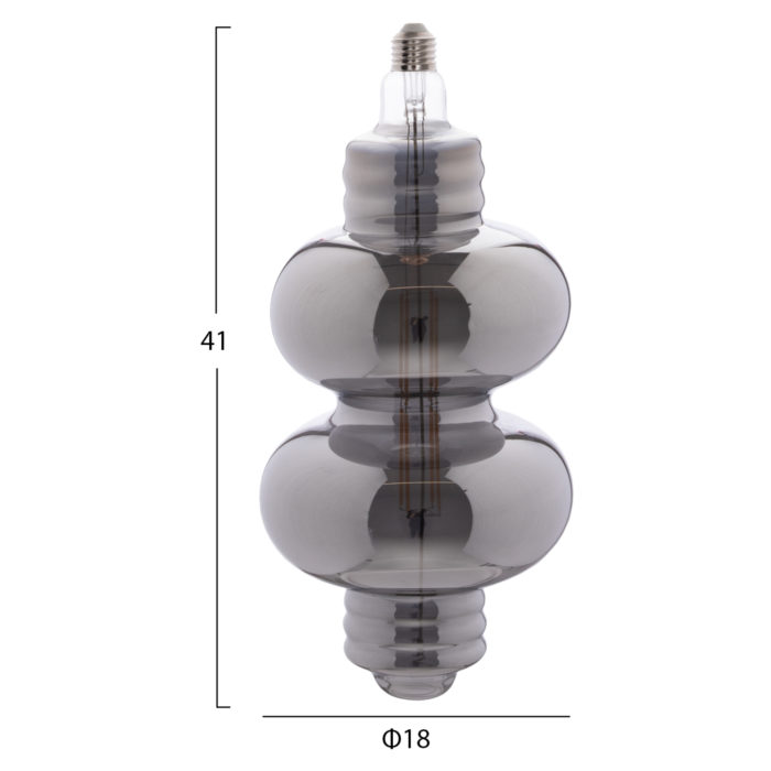 ΛΑΜΠΤΗΡΑΣ LED FILAMENT 8W E27 3000K SMOKE COLOR DIMMABLE  HM4053.03-2