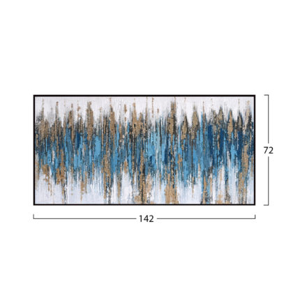 ΠΙΝΑΚΑΣ ΤΟΙΧΟΥ ABSTRACT (ΜΠΛΕ) HM4574.02 ΜΕ ΚΟΡΝΙΖΑ ΜΑΥΡΗ-ΚΑΜΒΑΣ 142x4.5x72Υεκ-2