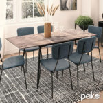 Τραπέζι Shazam pakoworld MDF επεκτεινόμενο χρώμα γκρι cement 120-160x80x76εκ