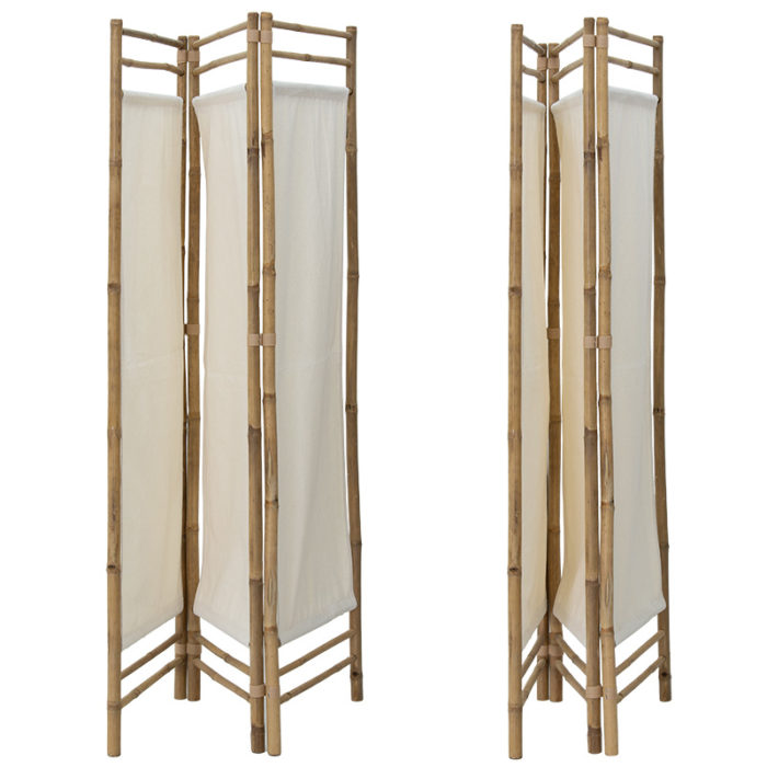 Παραβάν Barra pakoworld bamboo φυσικό-εκρού 135x3x160εκ