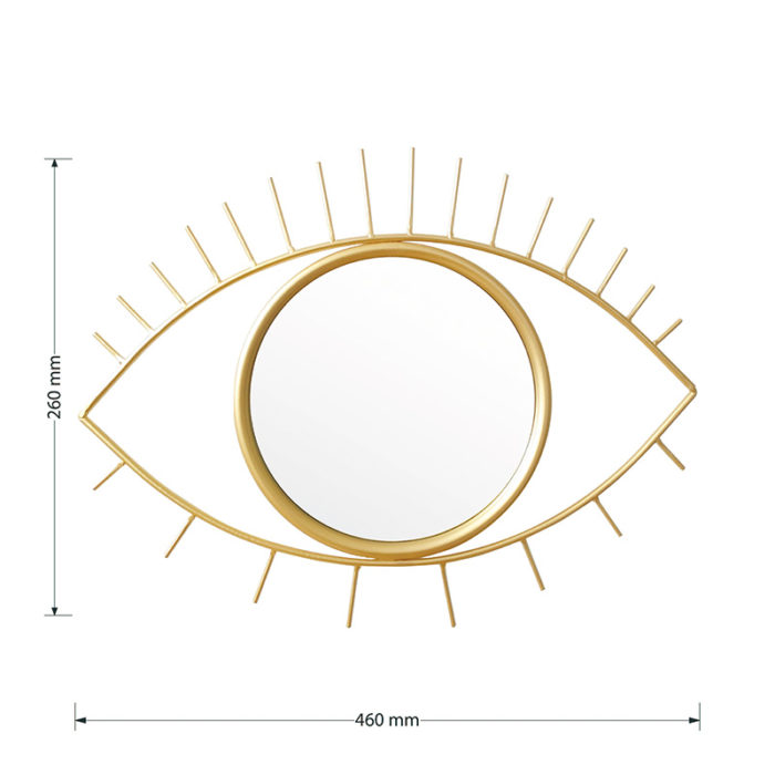 Καθρέπτης Eye pakoworld χρυσό 46x2x26εκ-2