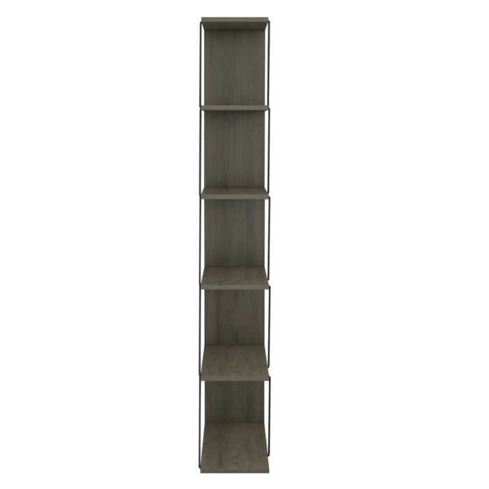 ΒΙΒΛΙΟΘΗΚΗ ΜΙΝΙ TARS HM2241.13 OLIVE GREY ME ΜΑΥΡΕΣ ΒΕΡΓΕΣ 65x22-24x146Υεκ.-5