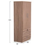 ΝΤΟΥΛΑΠΑ ΜΕ ΣΥΡΤΑΡΙΑ REINA HM2484.11 SONAMA OAK ΜΕΛΑΜΙΝΗ 80x48x183Υεκ.-2