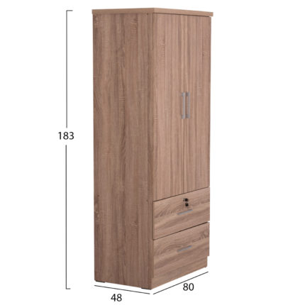 ΝΤΟΥΛΑΠΑ ΜΕ ΣΥΡΤΑΡΙΑ REINA HM2484.11 SONAMA OAK ΜΕΛΑΜΙΝΗ 80x48x183Υεκ.-2