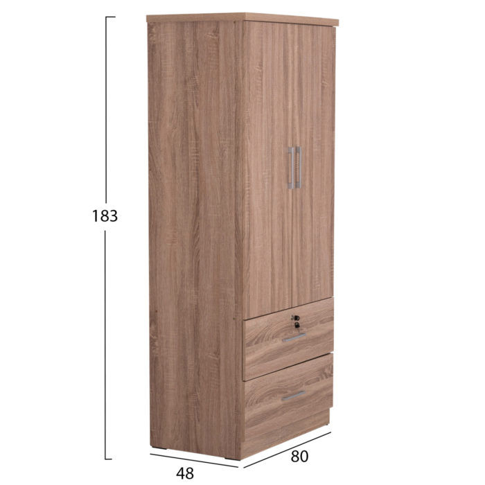 ΝΤΟΥΛΑΠΑ ΜΕ ΣΥΡΤΑΡΙΑ REINA HM2484.11 SONAMA OAK ΜΕΛΑΜΙΝΗ 80x48x183Υεκ.-2