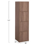 ΝΤΟΥΛΑΠΙ SORIANO HM9940.11 DARK OAK ΜΕΛΑΜΙΝΗ 40x39-41x157Υεκ.-2