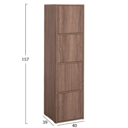 ΝΤΟΥΛΑΠΙ SORIANO HM9940.11 DARK OAK ΜΕΛΑΜΙΝΗ 40x39-41x157Υεκ.-2