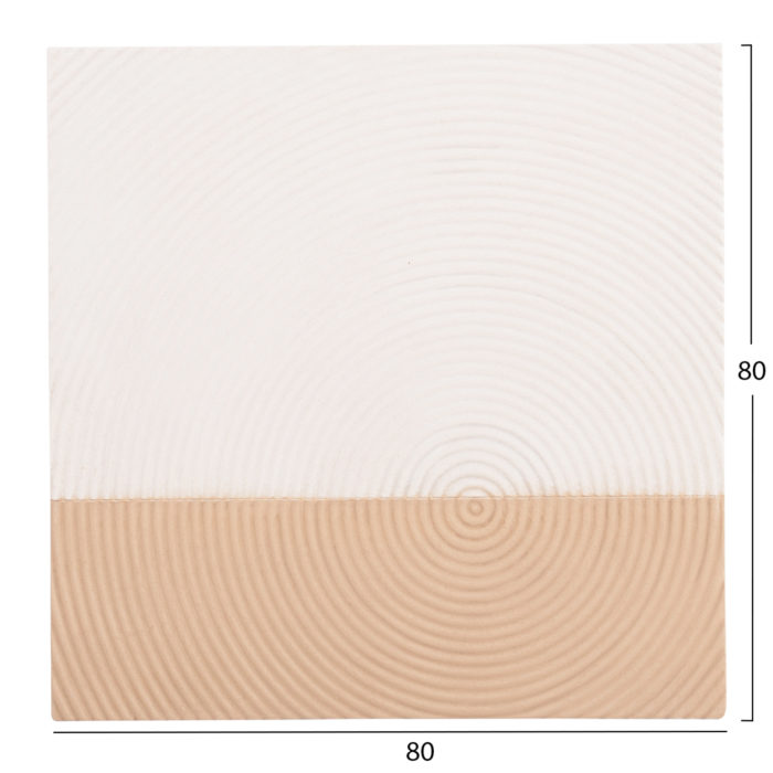 ΠΙΝΑΚΑΣ ΤΕΤΡΑΓΩΝΟΣ ΣΕΙΡΑ SANTORINI HM4519 MDF ΣΕ ΥΠΟΛΕΥΚΟ-ΚΑΦΕ ΧΡΩΜΑ 80x4(πάχος)x80Υεκ.-2