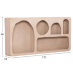 ΡΑΦΙ ΤΟΙΧΟΥ ΣΕΙΡΑ SANTORINI HM18063.02 MDF ΣΕ ΚΑΦΕ 120x18x60Υεκ.-2