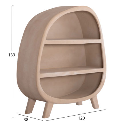 ΡΑΦΙΕΡΑ ΣΕΙΡΑ SANTORINI HM18060.02 MDF ΣΕ ΚΑΦΕ ΧΡΩΜΑ 120x38x133Υεκ.-2