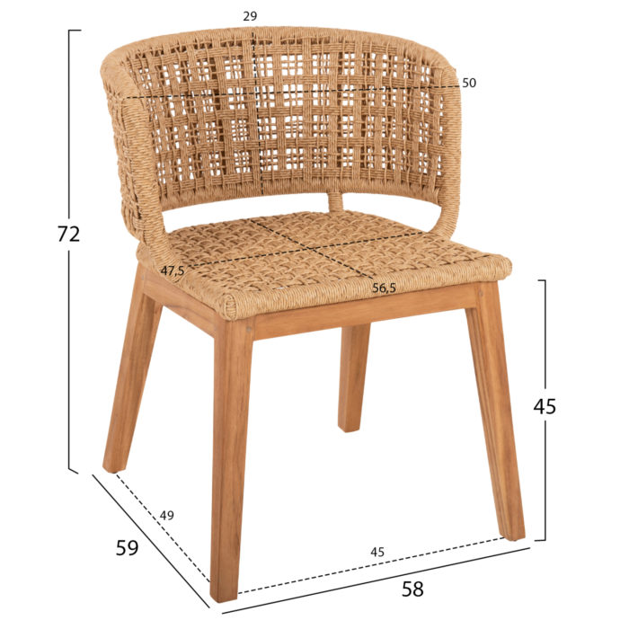 ΣΕΤ ΤΡΑΠΕΖΑΡΙΑΣ 5ΤΜΧ FARLEY HM21076.02 ΣΤΡΟΓΓΥΛΟ ΤΡΑΠΕΖΙ Φ150εκ. & 4 ΚΑΡΕΚΛΕΣ-3