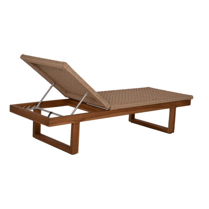 ΞΑΠΛΩΣΤΡΑ PATRON HM5993 TEAK ΞΥΛΟ ΚΑΙ ΣΧΟΙΝΙ VIRO ΣΕ ΠΛΕΞΗ WICKER 191x65x86Yεκ.-4