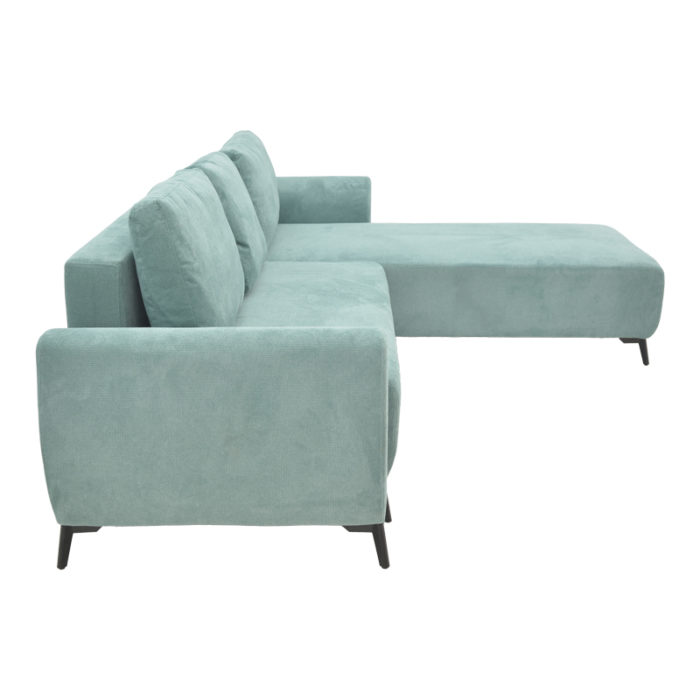 Kαναπές κρεβάτι τριθέσιος αναστρέψιμος Settee pakoworld ύφασμα με αποθηκευτικό χώρο σε μέντα απόχρωση 286x204x93εκ-2