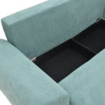 Kαναπές κρεβάτι τριθέσιος αναστρέψιμος Settee pakoworld ύφασμα με αποθηκευτικό χώρο σε μέντα απόχρωση 286x204x93εκ-3