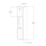 Ντουλάπι-στήλη Μaretto pakoworld σε λευκή απόχρωση 16x14x70εκ-2
