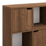 Βιβλιοθήκη Bookel pakoworld σε καρυδί απόχρωση 88.5x27.5x89.3εκ-2