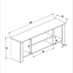 Έπιπλο τηλεόρασης Tserium pakoworld μελαμίνης λευκό 120x30x45εκ-2