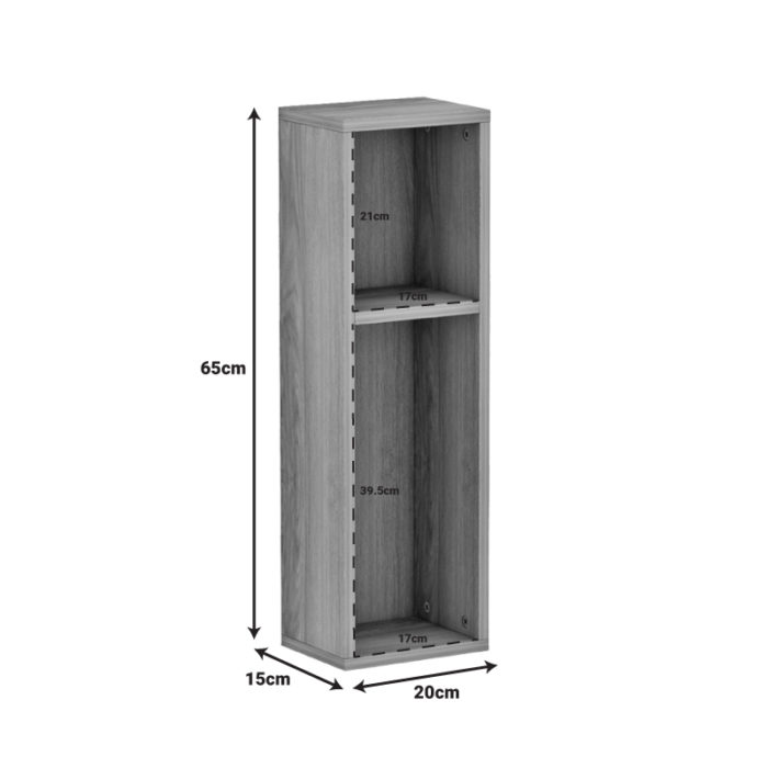 Επιδαπέδια ραφιέρα Racks pakoworld σε sonoma απόχρωση 20x15x65εκ-2