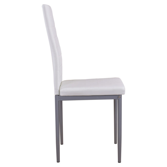 ΚΑΡΕΚΛΑ ΜΕΤΑΛΛΙΚΗ LADY HM0037.11 ΛΕΥΚΟ PU ΜΕΤΑΛΛΙΚΟ ΣΚΕΛΕΤΟ K/D 40x48x95 εκ.-4
