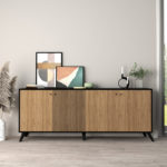 ΜΠΟΥΦΕΣ ΜΕΛΑΜΙΝΗΣ KRUDEN HM9446.11 ΜΑΥΡΟ-ΦΥΣΙΚΟ 180x40x78.6Υεκ.-4