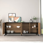ΜΠΟΥΦΕΣ ΜΕΛΑΜΙΝΗΣ KRUDEN HM9446.11 ΜΑΥΡΟ-ΦΥΣΙΚΟ 180x40x78.6Υεκ.-5