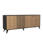 ΜΠΟΥΦΕΣ ΜΕΛΑΜΙΝΗΣ KRUDEN HM9446.11 ΜΑΥΡΟ-ΦΥΣΙΚΟ 180x40x78.6Υεκ.-6