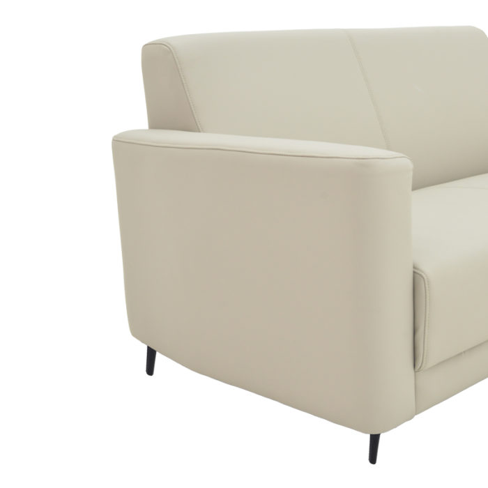 Καναπές τριθέσιος Sidica pakoworld PU σε μπεζ απόχρωση 185x82x81εκ-3