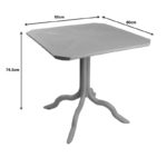 Τραπέζι Icon  pakoworld PP σε απόχρωσςη cappucino 80x80x74.5εκ-2