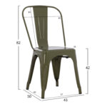 ΚΑΡΕΚΛΑ ΜΕΤΑΛΛΙΚΗ MELITA-PRO HM8641.43 ΣΕ DARK OLIVE GREEN 43x50x82Υεκ.-2