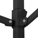ΚΙΟΣΚΙ/GAZEBO MATTHEW HM6311 ΠΤΥΣΣΟΜΕΝΟ-ΣΚΕΛΕΤΟΣ ΜΕΤΑΛ.ΜΑΥΡΟΣ-ΛΕΥΚΟ ΥΦΑΣΜΑ 3x4