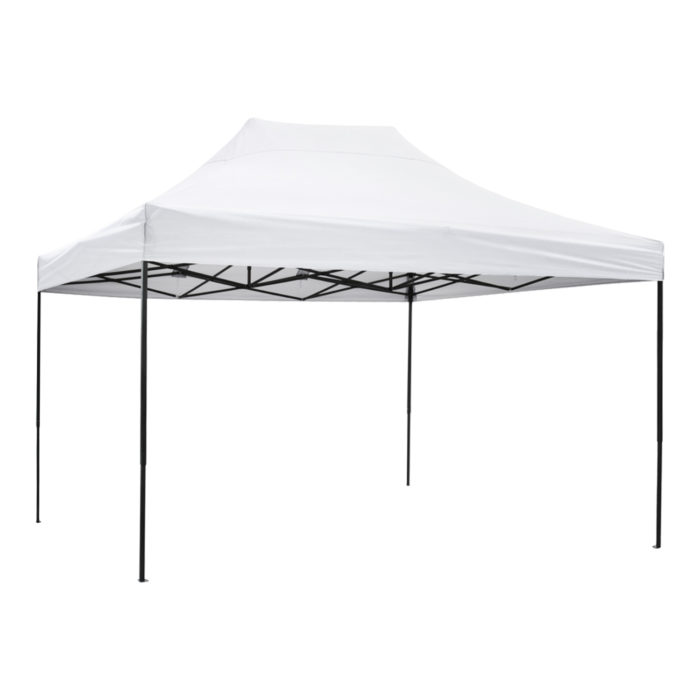 ΚΙΟΣΚΙ/GAZEBO MATTHEW HM6311 ΠΤΥΣΣΟΜΕΝΟ-ΣΚΕΛΕΤΟΣ ΜΕΤΑΛ.ΜΑΥΡΟΣ-ΛΕΥΚΟ ΥΦΑΣΜΑ 3x4