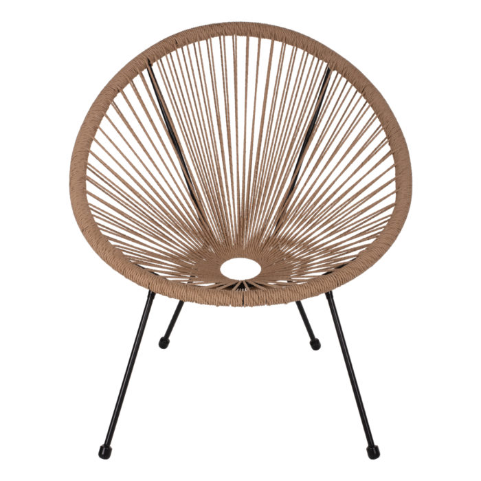ΠΟΛΥΘΡΟΝΑ ACAPULCO Τ. ΦΩΛΙΑ ΜΕΤΑΛΛΟ ΜΑΥΡΟ ΜΕ TWISTED WICKER HM5871.01 70x73x79 εκ.-3