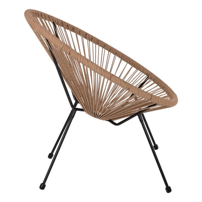 ΠΟΛΥΘΡΟΝΑ ACAPULCO Τ. ΦΩΛΙΑ ΜΕΤΑΛΛΟ ΜΑΥΡΟ ΜΕ TWISTED WICKER HM5871.01 70x73x79 εκ.-4