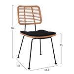 ΣΕΤ 3ΤΜΧ ALLEGRA WICKER ΜΕ ΤΡΑΠΕΖΙ 80X80Χ78Υ ΜΠΕΖ & ΜΑΥΡΟ ΧΡΩΜΑ HM10485-3