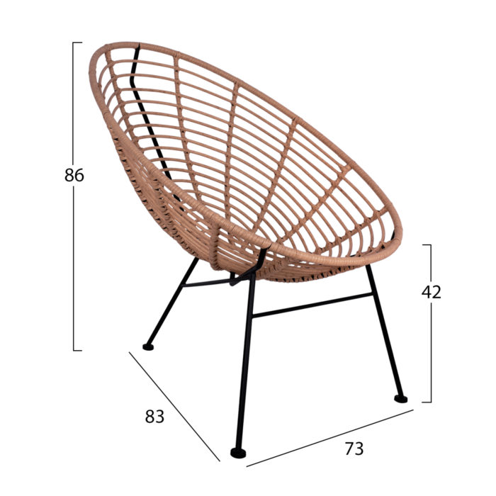 ΣΕΤ ΕΞΩΤΕΡΙΚΟΥ ΧΩΡΟΥ 3ΤΜΧ ALLEGRA HM10335 ΜΠΕΖ WICKER-ΜΕΤΑΛΛΟ-2