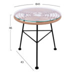 ΣΕΤ ΕΞΩΤΕΡΙΚΟΥ ΧΩΡΟΥ 3ΤΜΧ ALLEGRA HM10335 ΜΠΕΖ WICKER-ΜΕΤΑΛΛΟ-3