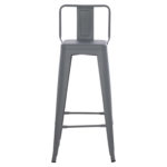 ΣΚΑΜΠΟ BAR ME ΠΛΑΤΗ ΜΕΤΑΛΛΙΚΟ MELITA-PRO HM8643.50 ΓΚΡΙ 42x42x100Υεκ.-3