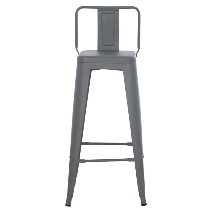ΣΚΑΜΠΟ BAR ME ΠΛΑΤΗ ΜΕΤΑΛΛΙΚΟ MELITA-PRO HM8643.50 ΓΚΡΙ 42x42x100Υεκ.-3