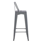 ΣΚΑΜΠΟ BAR ME ΠΛΑΤΗ ΜΕΤΑΛΛΙΚΟ MELITA-PRO HM8643.50 ΓΚΡΙ 42x42x100Υεκ.-4