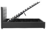 Κρεβάτι Roi pakoworld 160x200 PU μαύρο ματ + αποθηκευτικό χώρο-3