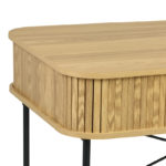 Κονσόλα Scandi pakoworld MDF/Metal σε φυσική απόχρωση με μεταλλικά μαύρα πόδια 120x60x76