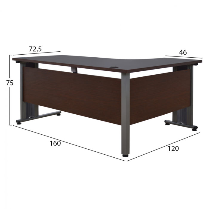 ΓΡΑΦΕΙΟ ΕΠΑΓΓΕΛΜΑΤΙΚΟ VALDEN HM2043.02L WENGE ΑΡΙΣΤΕΡΗ ΓΩΝΙΑ 160X120-2