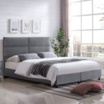 ΚΡΕΒΑΤΙ MILO ΑΠΟ ΓΚΡΙ ΒΕΛΟΥΔΟ HM628.10 ΓΙΑ ΣΤΡΩΜΑ 180x200 εκ.-2