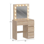 ΤΟΥΑΛΕΤΑ ΜΕ ΦΩΤΙΣΜΟ LED & ΣΥΡΤΑΡΙΑ KEITLIN HM2499.01 ΜΕΛΑΜΙΝΗ ΣΕ SONAMA 80x40x140Υεκ-3