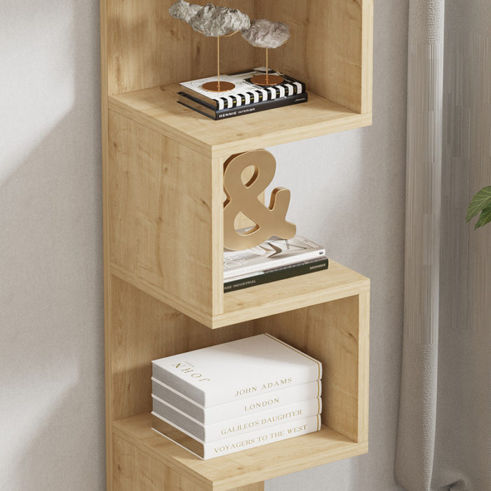 Ραφιέρα επιδαπέδια Pratel pakoworld σε oak απόχρωση 25x27x95εκ-2